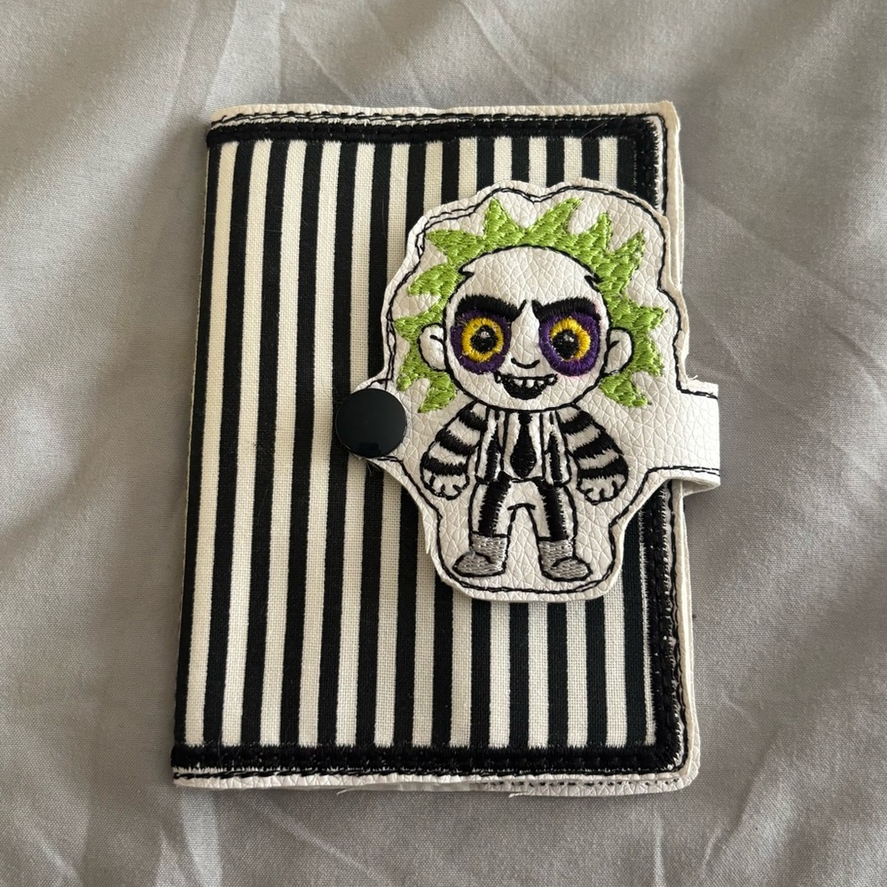NWOT Handmade Beetlejuice Small Notebook Holder